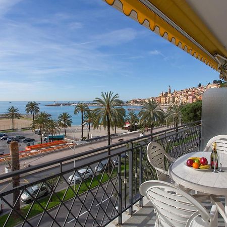 Studio Climatise Avec Terrasse Face Mer A Menton - Fr-1-196-208 Eksteriør bilde